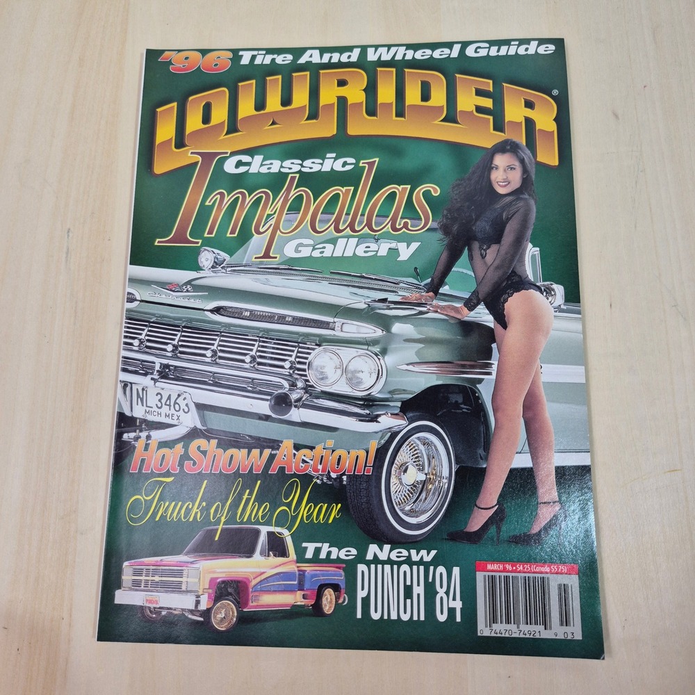 Lowrider Magazine March 1996 Classic Impalas Gallery Tire and Wheel Guide VG+